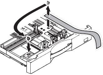 Releasing a tray rotation plate lock on main unit