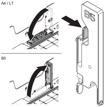 Tray 4 size setting - Step 3