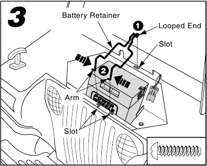 Instala&ccedil;&atilde;o da bateria - Passo 3