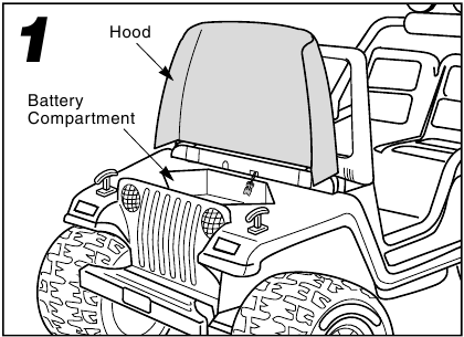 Instala&ccedil;&atilde;o da bateria - Passo 1 - Levante o cap&ocirc;