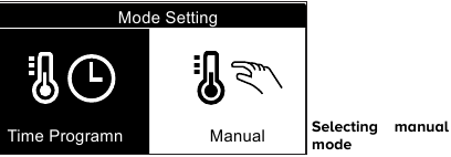 Selezione della modalit&agrave; manuale