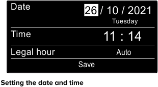 Impostazione di data e ora