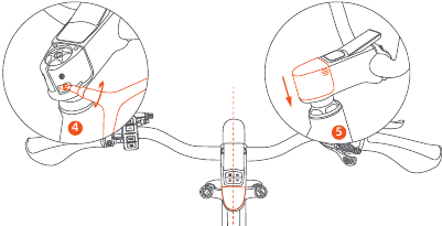 Memasang stang - Langkah 1