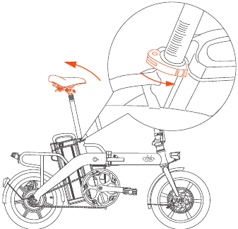 Memasang tiang jok - Langkah 3