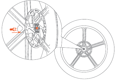Memasang roda depan - Langkah 1