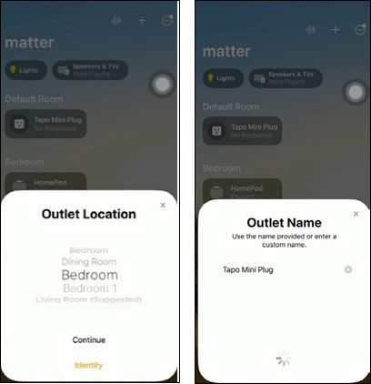 Adăugarea la Apple prin Matter - Pasul 1