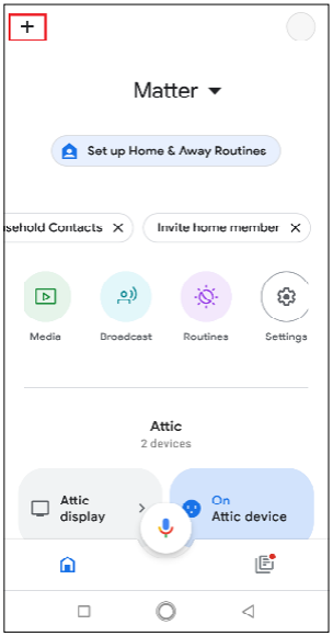 Adăugarea la Google prin Matter - Pasul 1