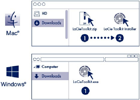 Настройка LaCie 1big Dock &mdash; Шаг 3 &mdash; Установка Toolkit