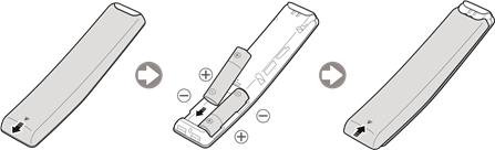 Patareide paigaldamine pulti Samsung Smart Remote