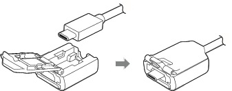 Az USB-k&aacute;bel r&ouml;gz&iacute;t&eacute;se a vez&eacute;rlőh&ouml;z