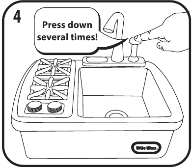 Usando a pia - Etapa 4