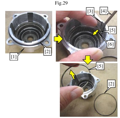 Internal gear case section - Demonteren - Stap 1
