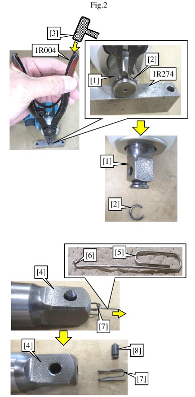 Rotor, hamerkastgedeelte - Demonteren - Stap 1