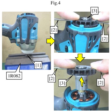 Rotor, hamerkastgedeelte - Demonteren - Stap 3