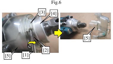 Rotor, hamerkastgedeelte - Demonteren - Stap 5