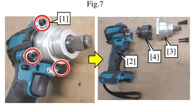 Rotor, hamerkastgedeelte - Demonteren - Stap 6
