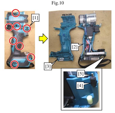 Rotor, hamerkastgedeelte - Demonteren - Stap 9
