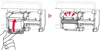 Siyoh kartridjlarini o'rnatish - 3-qadam