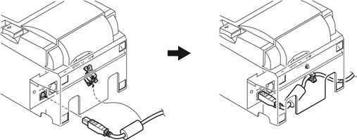 Pripojenie USB k&aacute;bla k tlačiarni