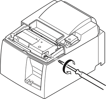 Uvoľnenie zablokovanej rezačky - Krok 2