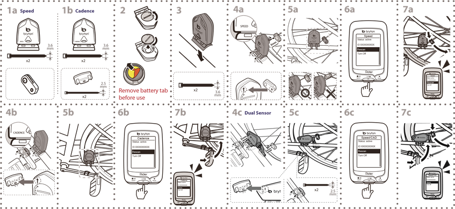Install the Speed/Cadence/Dual Sensor