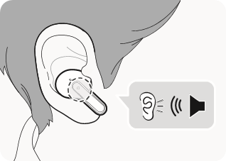 Memakai Earbud - Langkah 2