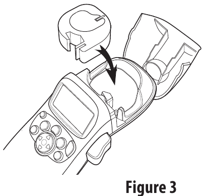 A c&iacute;mkekazetta behelyez&eacute;se - 2. l&eacute;p&eacute;s