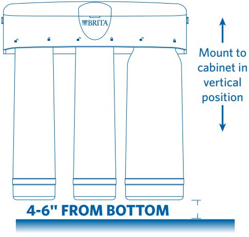 Pričvrstite glavu na unutarnju stranu zida ormarića Korak 1