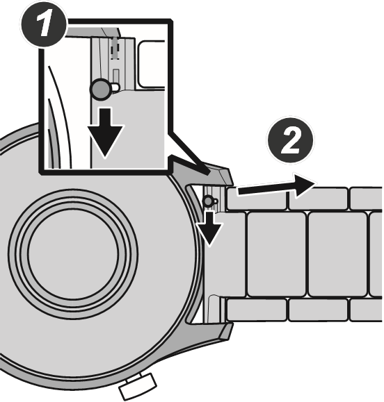 Removendo a pulseira do rel&oacute;gio