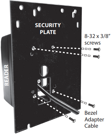 Karta o'quvchini xavfsizlik plitasiga mahkamlang