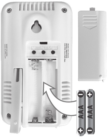Namestitev ali zamenjava baterij Korak 2