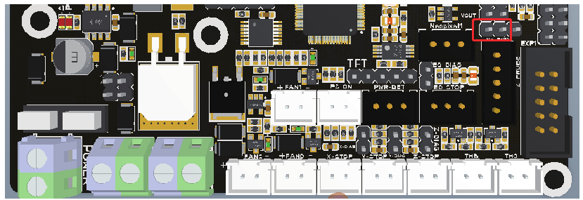 5V power supply for BLtouch, TFT, RGB interfaces - To use an external BIGTREETECH DCDC5V V1.0 module