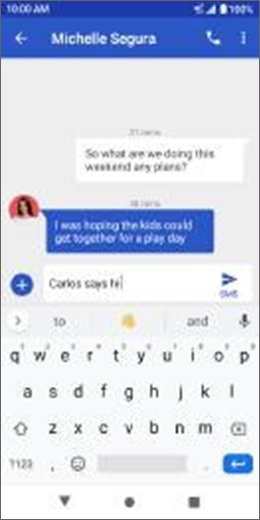 D&euml;rgimi i nj&euml; mesazhi me tekst