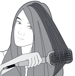 Paso 4 para alisar el cabello