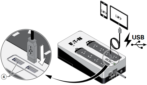 Conex&atilde;o da Porta de Carregamento USB