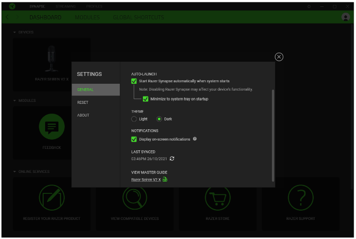 VENTANA DE CONFIGURACI&Oacute;N