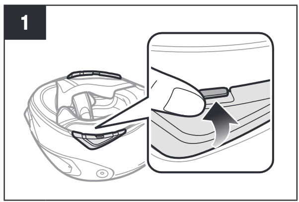 Instalaci&oacute;n en casco integral Paso 1