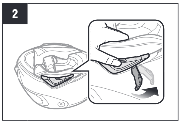 Instalaci&oacute;n en casco integral Paso 2