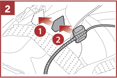 A hangsz&oacute;r&oacute;k &eacute;s a mikrofon beszerel&eacute;se 2. l&eacute;p&eacute;s