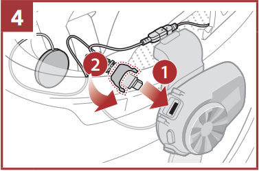 A hangsz&oacute;r&oacute;k &eacute;s a mikrofon beszerel&eacute;se 4. l&eacute;p&eacute;s