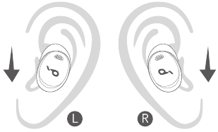 De oordopjes dragen stap 1