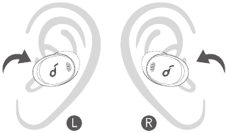 De oordopjes dragen stap 2