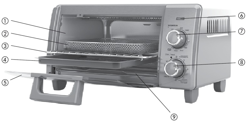 CONHECENDO SEU FORNO DE TORRADEIRA COM FRITADEIRA A AR Passo 1