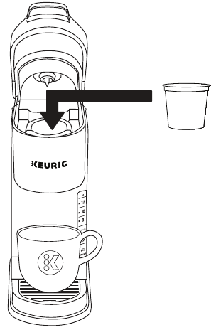 Кружка мен капсуланы орналастырыңыз