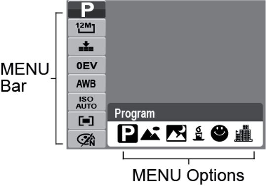 Uso del men&uacute; de funciones
