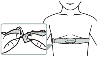 Instalar a Banda de Frequ&ecirc;ncia Card&iacute;aca (Opcional) Passo 4