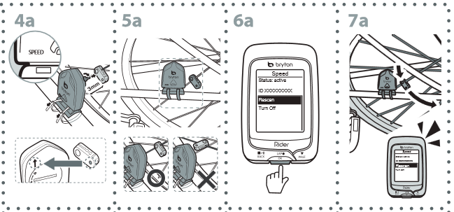 Instalar o Sensor de Velocidade/Cad&ecirc;ncia/Duplo (Opcional) Passo 2