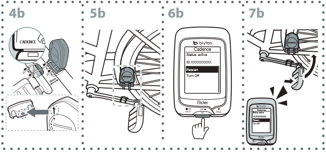Instalar o Sensor de Velocidade/Cad&ecirc;ncia/Duplo (Opcional) Passo 3