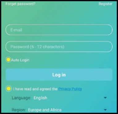 REGISTERING IN THE APP - Step 1