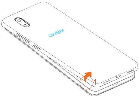 Configuraci&oacute;n del tel&eacute;fono - Paso 1 - Retire la cubierta posterior